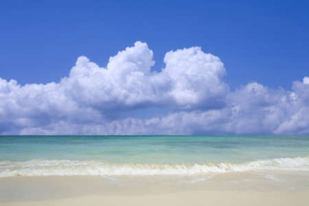 Tropical sand, beach and blue skyの写真素材