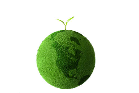 Planet with tree and Sproutの写真素材
