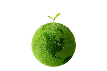 Planet with tree and Sproutの写真素材