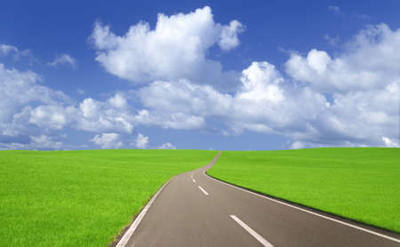 straight roadの写真素材