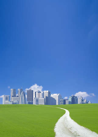 Road to Skyscraperの写真素材