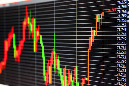 Foreign exchange market chartの写真素材