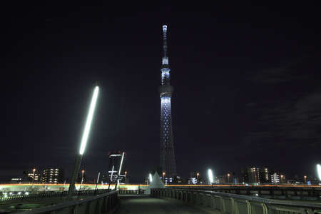 Vew of night Tokyo Sky Tree.のeditorial素材