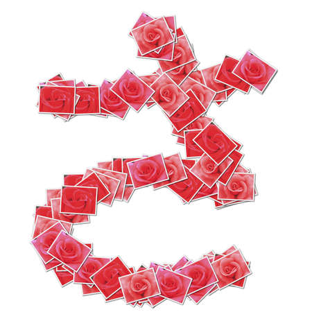 Japanese Characters hiragana, made from rose photo.の写真素材