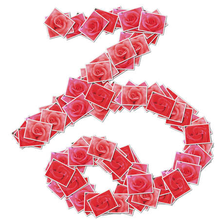 Japanese Characters hiragana, made from rose photo.の写真素材