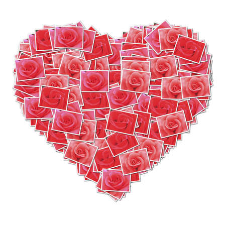 Heart shape,made from rose photo.の写真素材