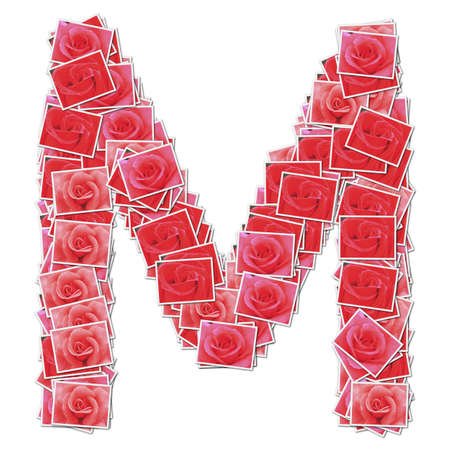 Alphabet Font, made from rose photo.の写真素材
