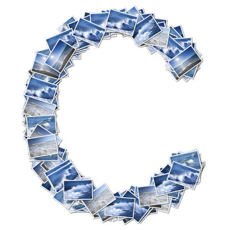 Alphabet osean Font, made from osean photo.の写真素材