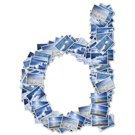 Alphabet osean Font, made from osean photo.の写真素材