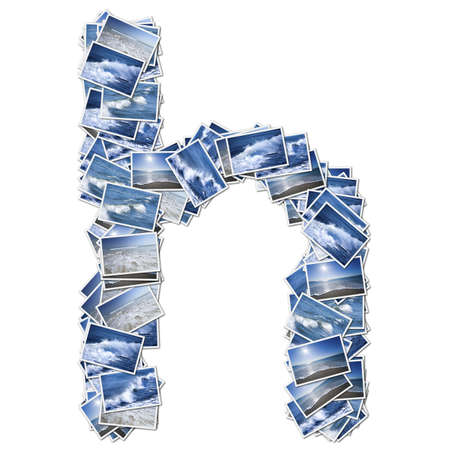 Alphabet osean Font, made from osean photo.の写真素材