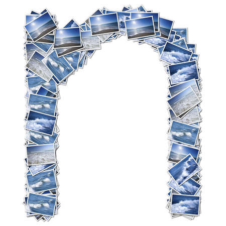 Alphabet osean Font, made from osean photo.の写真素材