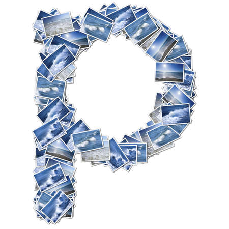 Alphabet osean Font, made from osean photo.の写真素材