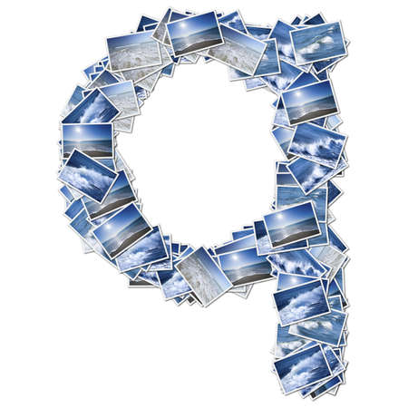 Alphabet osean Font, made from osean photo.の写真素材