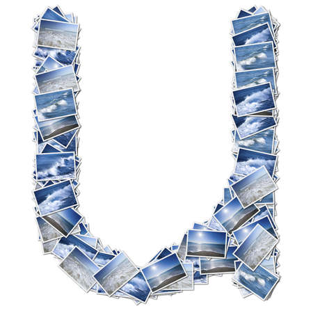 Alphabet osean Font, made from osean photo.の写真素材