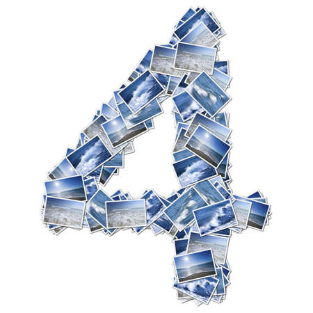 Number ocean font, made from ocean photo. の写真素材