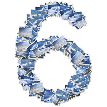 Number ocean font, made from ocean photo. の写真素材