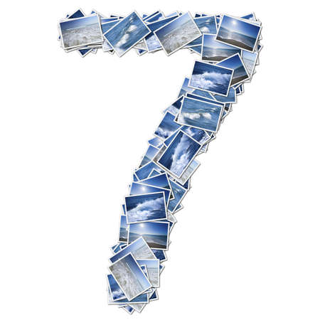 Number ocean font, made from ocean photo. の写真素材