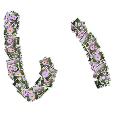 Japanese Characters hiragana, made from flower photo.の写真素材