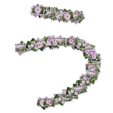 Japanese Characters hiragana, made from flower photo.の写真素材