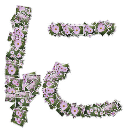 Japanese Characters hiragana, made from flower photo.の写真素材