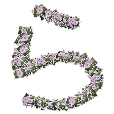 Japanese Characters hiragana, made from flower photo.の写真素材