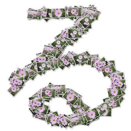 Japanese Characters hiragana, made from flower photo.の写真素材
