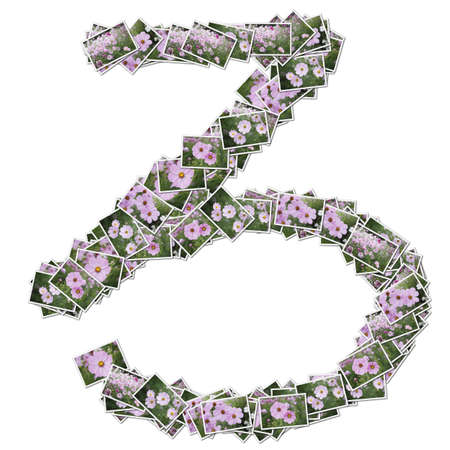 Japanese Characters hiragana, made from flower photo.の写真素材