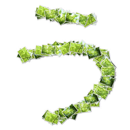 Japanese Characters hiragana, made from green photo.の写真素材