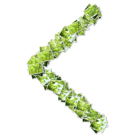 Japanese Characters hiragana, made from green photo.の写真素材
