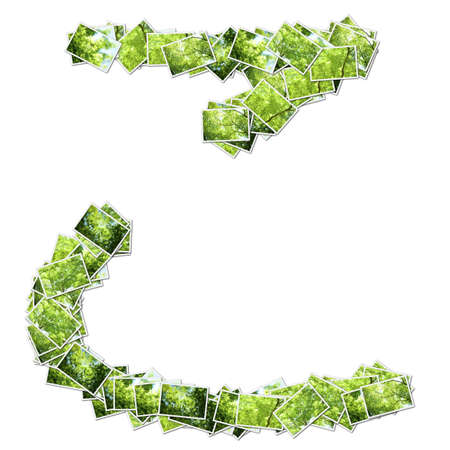 Japanese Characters hiragana, made from green photo.の写真素材