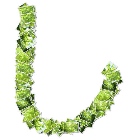 Japanese Characters hiragana, made from green photo.の写真素材