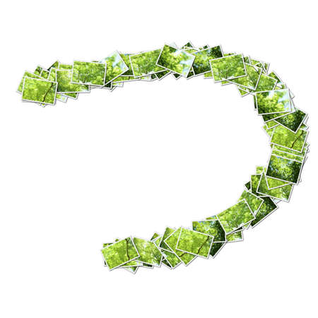 Japanese Characters hiragana, made from green photo.の写真素材