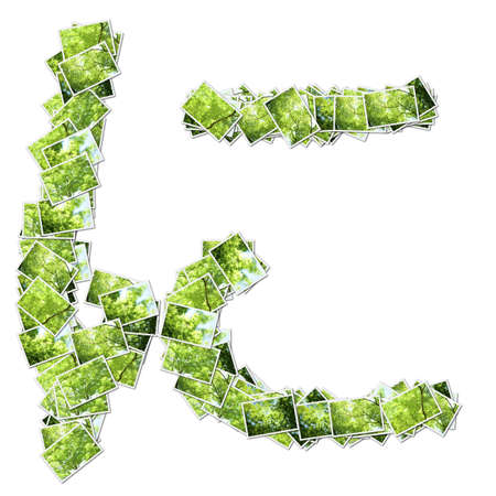 Japanese Characters hiragana, made from green photo.の写真素材