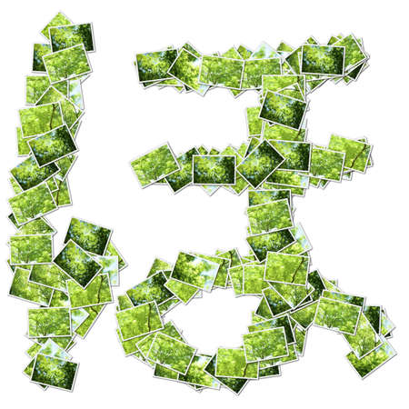Japanese Characters hiragana, made from green photo.の写真素材