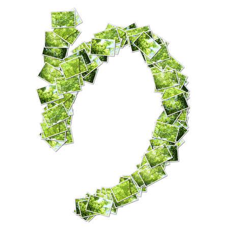 Japanese Characters hiragana, made from green photo.の写真素材