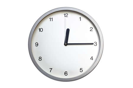 Silver wall clock の写真素材