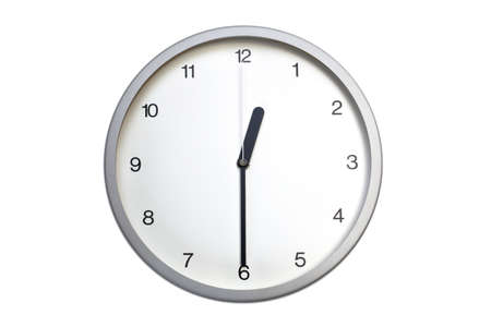 Silver wall clock の写真素材