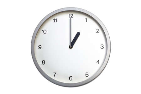 Silver wall clock の写真素材