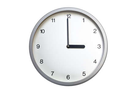 Silver wall clock の写真素材