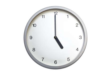 Silver wall clock の写真素材