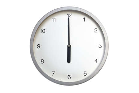 Silver wall clock の写真素材