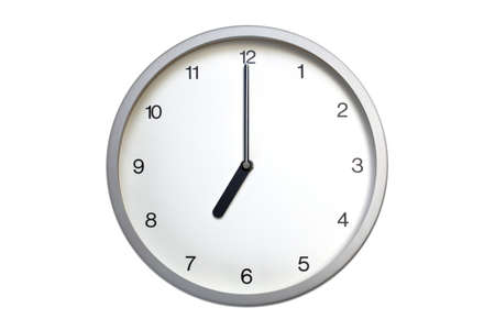 Silver wall clock の写真素材