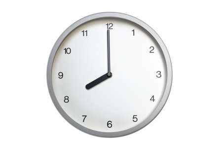 Silver wall clock の写真素材