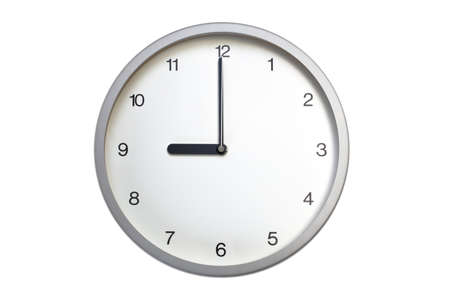 Silver wall clock の写真素材