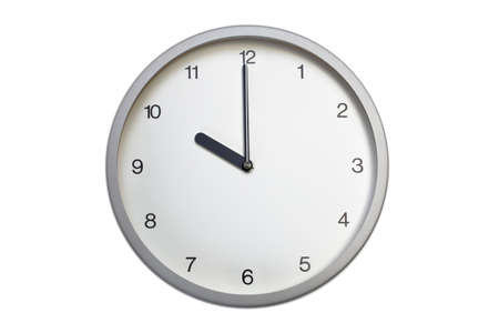Silver wall clock の写真素材