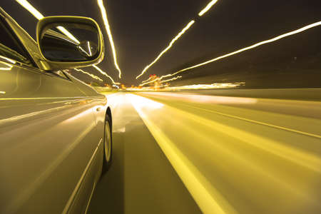 Driving in the night city.