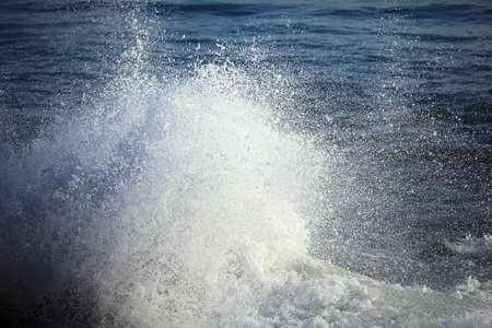 Big sea wave on a windy dayの写真素材