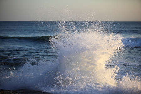 Big sea wave on a windy dayの写真素材