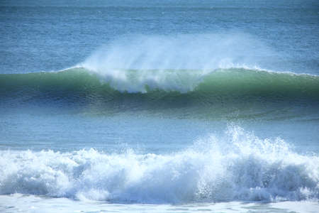 Big sea wave on a windy dayの写真素材