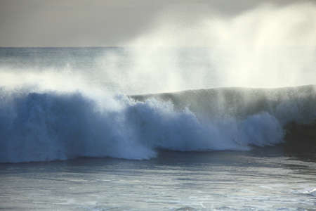 Big sea wave on a windy dayの写真素材